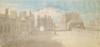 Whitehall, Brama Holbeina i Dom Bankietowy po prawej stronie autorstwa Thomas Sandby