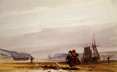 Dzieci na plaży (akwarela na papierze) autorstwa Thomas Shotter Boys