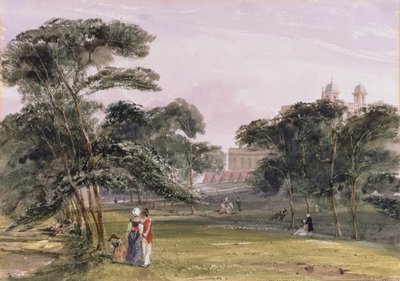 Figury w parku pod obserwatorium, Greenwich, ok. 1850 (akwarela) autorstwa Thomas Shotter Boys