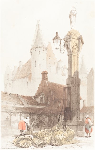 Targ Rybny, Antwerpia autorstwa Thomas Shotter Boys