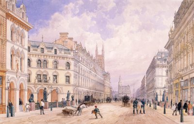 Wiadukt Holborn, Londyn, 1871 autorstwa Thomas Shotter Boys