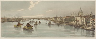 Londyn taki, jaki jest: Blackfriars, z Southwark Bridge autorstwa Thomas Shotter Boys