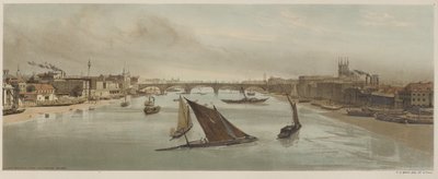 London As It Is: London Bridge, z Southwark Bridge autorstwa Thomas Shotter Boys