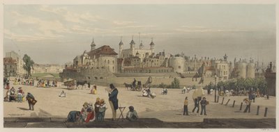 London As It Is: The Tower and Mint, z Great Tower Hill autorstwa Thomas Shotter Boys