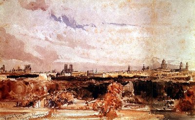 Paryż oglądany z Pól Elizejskich (akwarela) autorstwa Thomas Shotter Boys