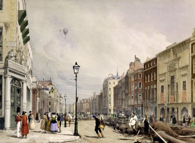 Piccadilly, 1842 autorstwa Thomas Shotter Boys