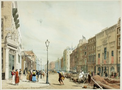 Piccadilly, Patrząc w stronę miasta, płyta siedemnasta z Original Views of London as It autorstwa Thomas Shotter Boys