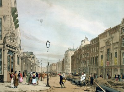 Piccadilly z rogu Old Bond Street, z „London As It Is”, grawerowane i wydawane przez artystę autorstwa Thomas Shotter Boys