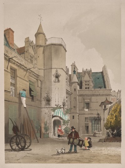 Malownicza architektura w Paryżu, Gandawie, Antwerpii, Rouen: Hôtel Cluny, Paryż autorstwa Thomas Shotter Boys