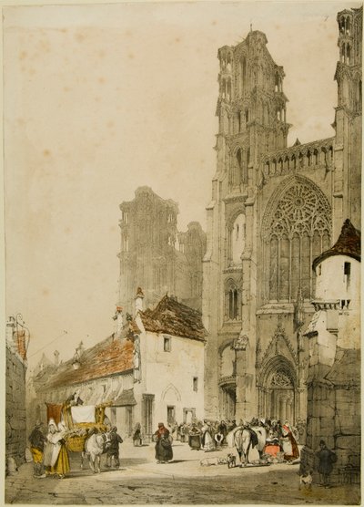 Malownicza architektura w Paryżu, Gandawie, Antwerpii, Touen itp. autorstwa Thomas Shotter Boys