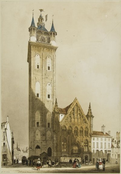Malownicza architektura w Paryżu, Gandawie, Antwerpii, Touen itp. autorstwa Thomas Shotter Boys