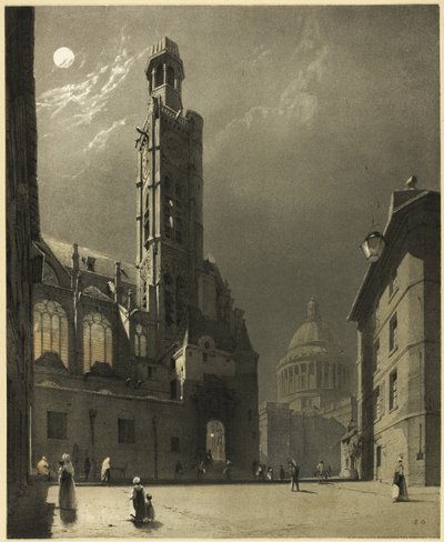 St. Etienne du Mont i Panteon, Paryż autorstwa Thomas Shotter Boys