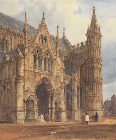 Północno-zachodni ganek katedry w Salisbury autorstwa Thomas Shotter Boys