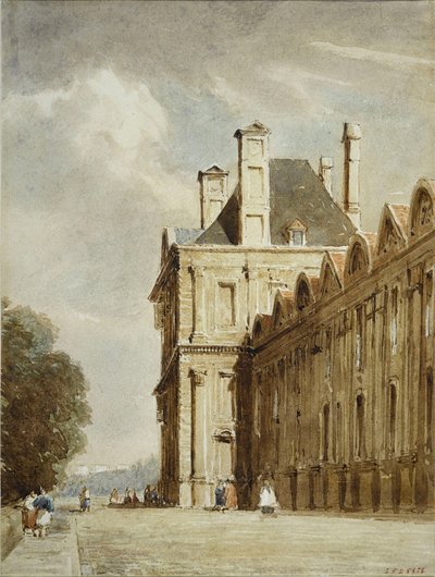 Pavillon de Flore, ok. 1835 (akwarela) autorstwa Thomas Shotter Boys