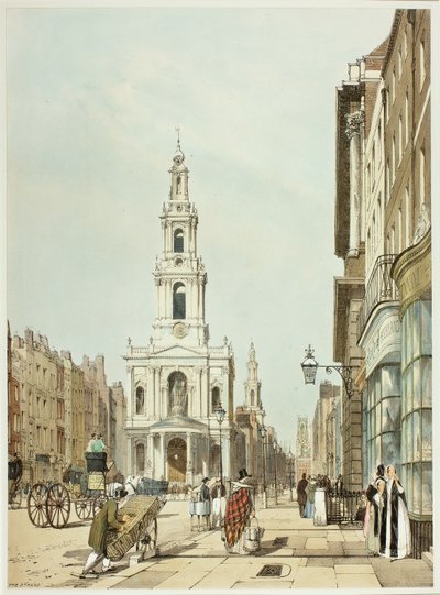The Strand, płyta 21 z Original Views of London as It Is autorstwa Thomas Shotter Boys