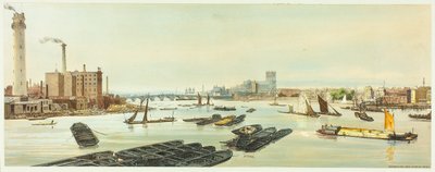 Westminster, z Waterloo Bridge, płyta dziewiętnasta z Original Views of London as It Is autorstwa Thomas Shotter Boys