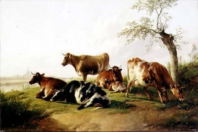Bydło w krajobrazie autorstwa Thomas Sidney Cooper