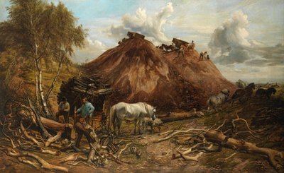Oczyszczanie lasu na żelazną drogę autorstwa Thomas Sidney Cooper