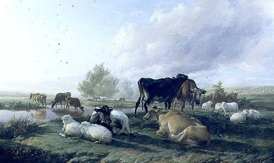 W White Hall Meadows, Canterbury autorstwa Thomas Sidney Cooper