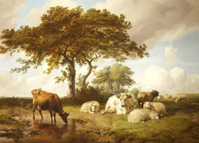 Odpoczywaj na łąkach autorstwa Thomas Sidney Cooper
