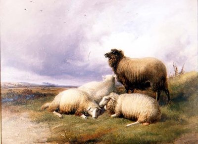 Owce w krajobrazie autorstwa Thomas Sidney Cooper