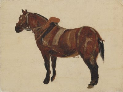 Studium konia pracującego (olej na płótnie) autorstwa Thomas Sidney Cooper