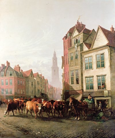 Stary Rynek Smithfield, 1887 autorstwa Thomas Sidney Cooper