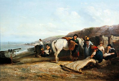 Reperowanie sieci (olej na płótnie) autorstwa Thomas Smythe