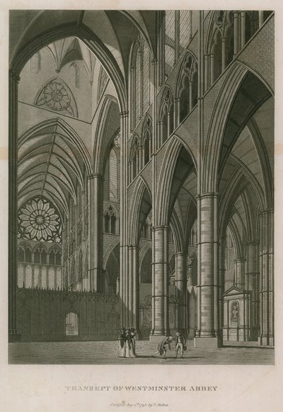 Transept Opactwa Westminsterskiego, Londyn autorstwa Thomas Snr. Malton