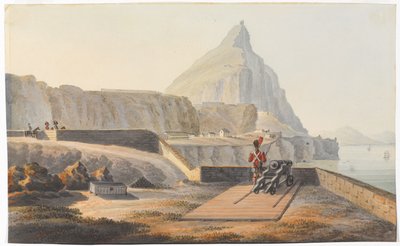 Governors Cottage on the Rock of Gibraltar, marzec 1827. (akwarela) autorstwa Thomas Staunton St Clair