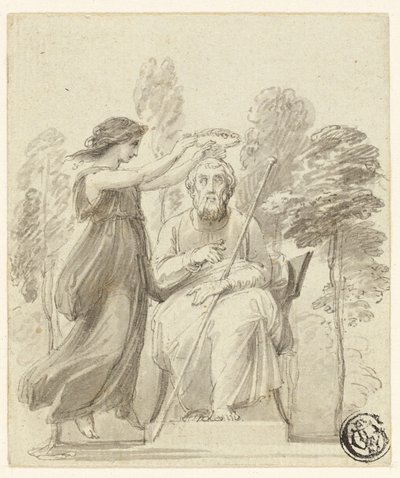 Ukoronowanie Homera autorstwa Thomas Stothard