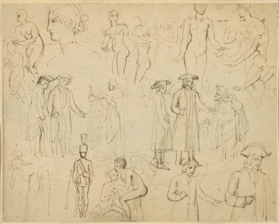 Roger de Coverley i Cyganie [verso] autorstwa Thomas Stothard