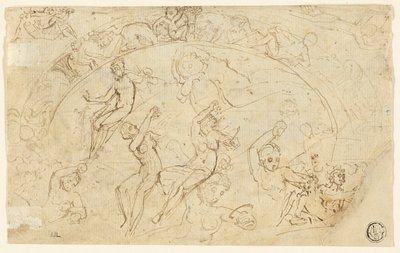 Szkice do Silver Salver (recto); Szkice fryzów, grupy kobiet (verso) autorstwa Thomas Stothard