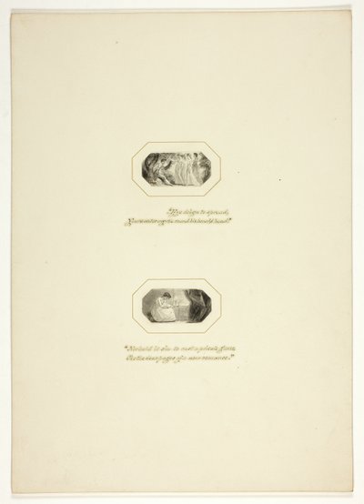 Studium dla płyty z Triumphs of Temper, w 1796 Royal Engagements Pocket Book autorstwa Thomas Stothard
