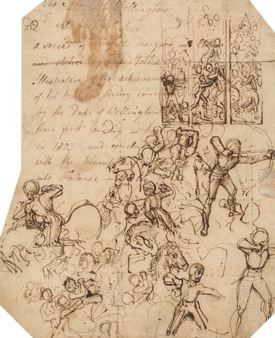 Studium dla Tarczy Wellingtona autorstwa Thomas Stothard