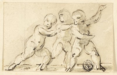 Trzy Putti w Play autorstwa Thomas Stothard