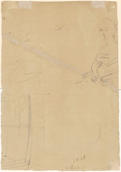 Badania figur [verso] autorstwa Thomas Sully