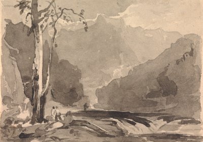 Rybacy przy Halnym potokiem autorstwa Thomas Sully
