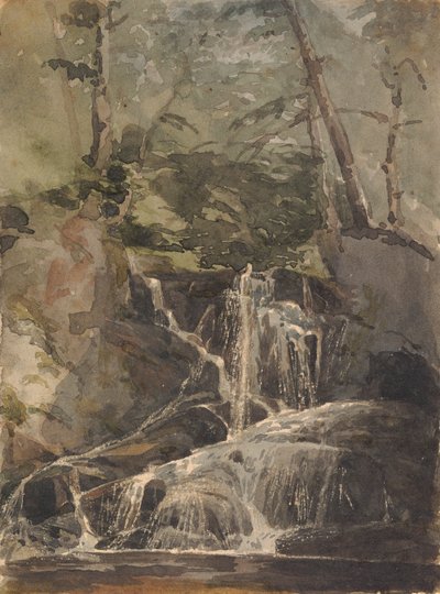 Mały wodospad w lesie autorstwa Thomas Sully