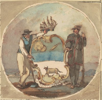 Studium do „Wielkiej Pieczęci Stanu Delaware” autorstwa Thomas Sully