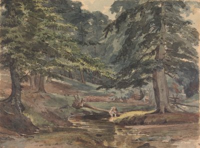 Cenário do rio arborizado autorstwa Thomas Sully