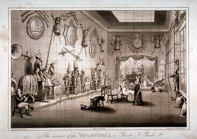 Hoplotheca, Brook Street, Westminster, Londyn, c1810 autorstwa Thomas Sutherland