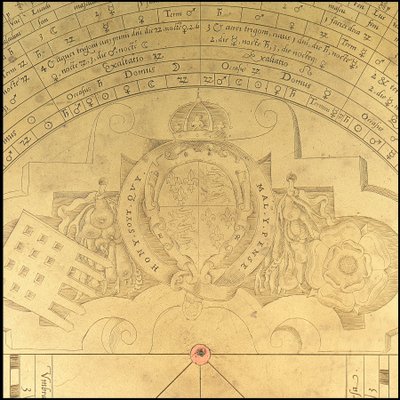 Astrolabium: detal awersu, ok. 1552 r. (brąz) autorstwa Thomas & Sutton Henry (c.1624 65) Gemini