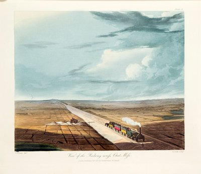 Rainhill Bridge, Chat Moss, niedaleko Liverpoolu, 1831 autorstwa Thomas Talbot Bury