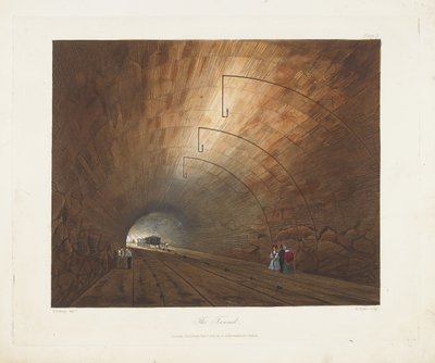 Tunel. Z kolorowych widoków na Liverpool i Manchester Railway, 1831 autorstwa Thomas Talbot Bury