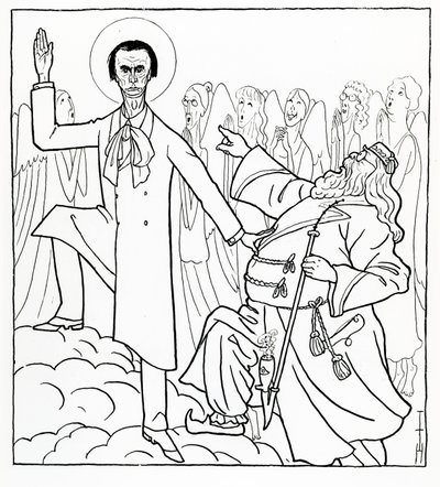 Karykatura Rudolfa Steinera, ilustracja z „Simplicissimus”, opublikowana 20 kwietnia 1925 (litografia) autorstwa Thomas Theodor Heine