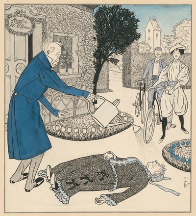 Nowoczesna kobieta, czyli wizyta u nowożeńców autorstwa Thomas Theodor Heine