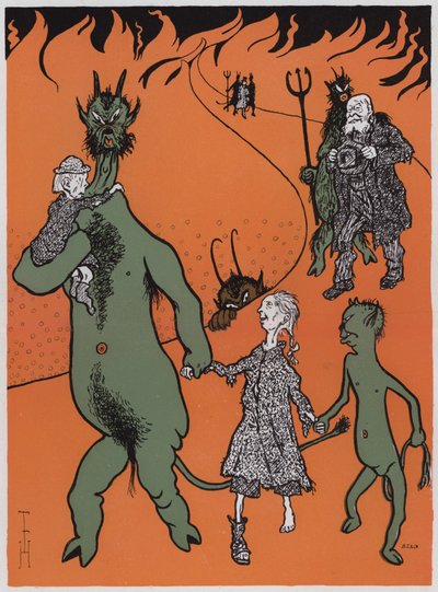Pogotowie węglowe (litografia kolorowa) autorstwa Thomas Theodor Heine
