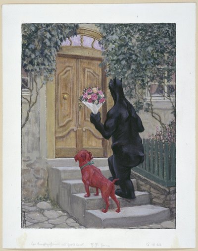 Der Simplicissimus als Gratultant autorstwa Thomas Theodor Heine