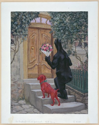 „Simplicissimus” jako gratulujący autorstwa Thomas Theodor Heine